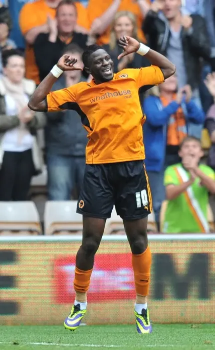 Framed Print : Bakary Sako Scores Wolverhampton Wanderers Second Goal vs. Sheffield United in Sky Bet League One (September 28, 2013)