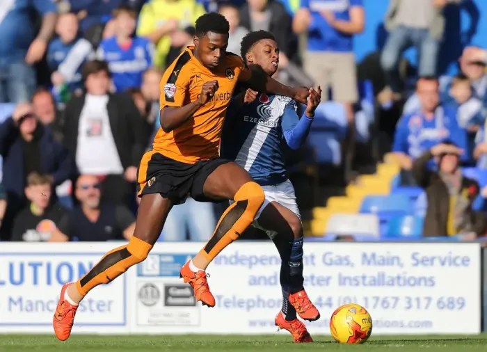 Framed Print : Battle for the Ball: Gray vs. Iorfa in Intense Sky Bet Championship Clash - Birmingham City vs. Wolverhampton Wanderers Framed Print : Battle for the Ball: Gray vs. Iorfa in Intense Sky Bet Championship Clash - Birmingham City vs. Wolverhampton Wanderers