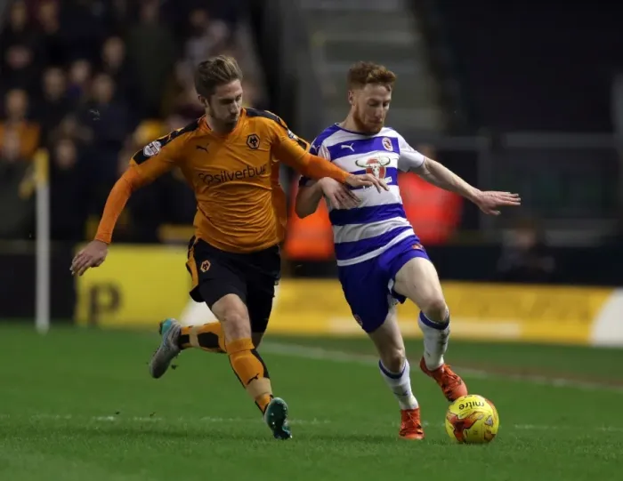 Framed Print : Battle for Supremacy: Doherty vs. Quinn in Wolves vs. Reading Championship Clash