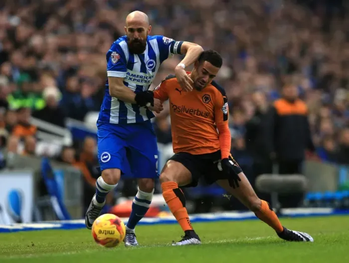 Framed Print : Battling for Supremacy: Saltor vs. Graham in the Sky Bet Championship Clash between Brighton & Hove Albion and Wolverhampton Wanderers Framed Print : Battling for Supremacy: Saltor vs. Graham in the Sky Bet Championship Clash between Brighton & Hove Albion and Wolverhampton Wanderers