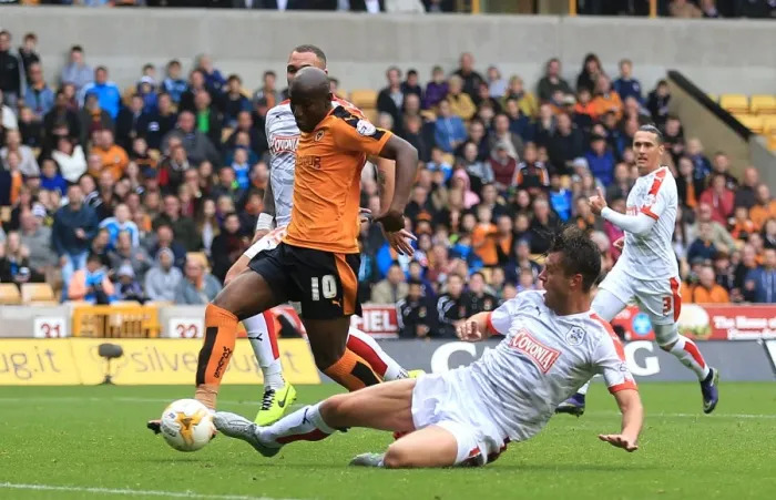 Framed Print : Benik Afobe Scores His Second: Wolves Triumph Over Huddersfield (Sky Bet Championship) Framed Print : Benik Afobe Scores His Second: Wolves Triumph Over Huddersfield (Sky Bet Championship)