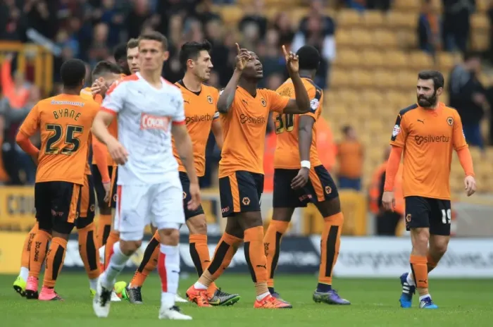 Framed Print : Benik Afobe's Hat-Trick: Wolverhampton Wanderers Victory over Huddersfield Town in Sky Bet Championship Framed Print : Benik Afobe's Hat-Trick: Wolverhampton Wanderers Victory over Huddersfield Town in Sky Bet Championship