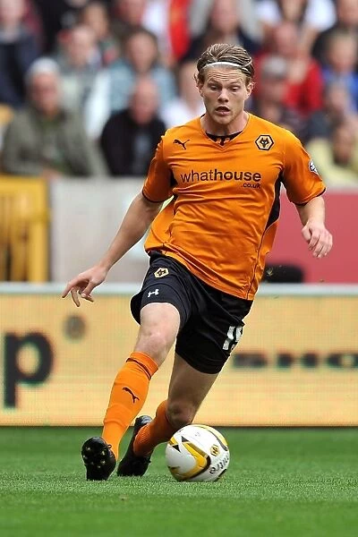 Bjorn Sigurdarson in Action for Wolverhampton Wanderers vs Sheffield United at Molineux (Sky Bet League One)