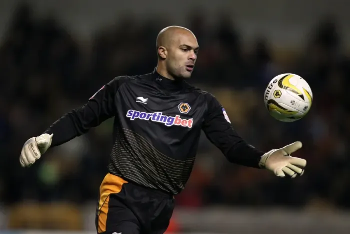 Framed Print : Carl Ikeme Guarding the Net: Wolverhampton Wanderers vs Birmingham City Championship Showdown at Molineux (December 8, 2012)