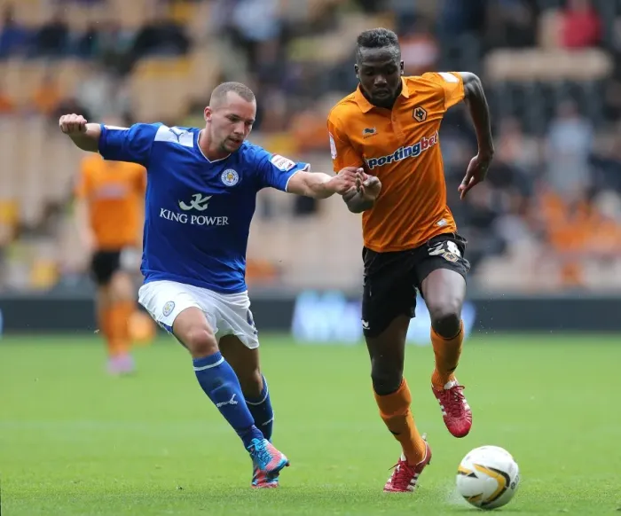 Framed Print : Championship Showdown: Doumbia vs Drinkwater's Battle for Ball Supremacy - Wolverhampton Wanderers vs Leicester City