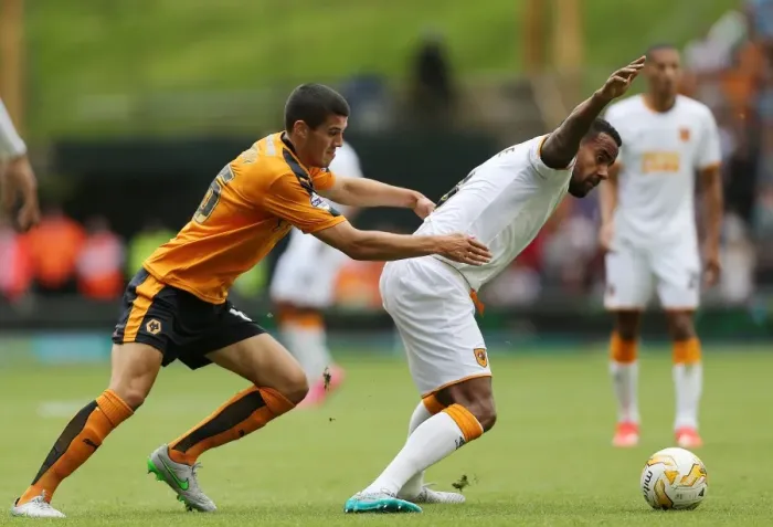 Framed Print : Championship Showdown: Coady vs. Huddlestone - Wolves vs. Hull City Framed Print : Championship Showdown: Coady vs. Huddlestone - Wolves vs. Hull City