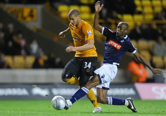 Framed Print : Clash of the Midfielders: Guedioura vs Abdou in Wolverhampton Wanderers vs Millwall Carling Cup Showdown Framed Print : Clash of the Midfielders: Guedioura vs Abdou in Wolverhampton Wanderers vs Millwall Carling Cup Showdown