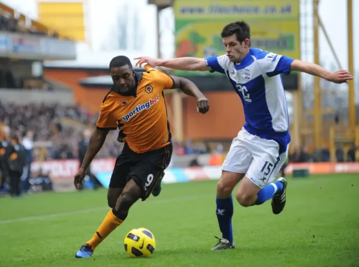 Framed Print : A Clash of Rivals: Sylvan Ebanks-Blake vs Scott Dann - Wolverhampton Wanderers vs Birmingham City Framed Print : A Clash of Rivals: Sylvan Ebanks-Blake vs Scott Dann - Wolverhampton Wanderers vs Birmingham City