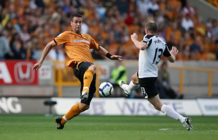 Framed Print : Clash on the Soccer Field: Wolverhampton Wanderers vs Fulham - Barclays Premier League - Stefan Maierhofer vs Danny Murphy Framed Print : Clash on the Soccer Field: Wolverhampton Wanderers vs Fulham - Barclays Premier League - Stefan Maierhofer vs Danny Murphy