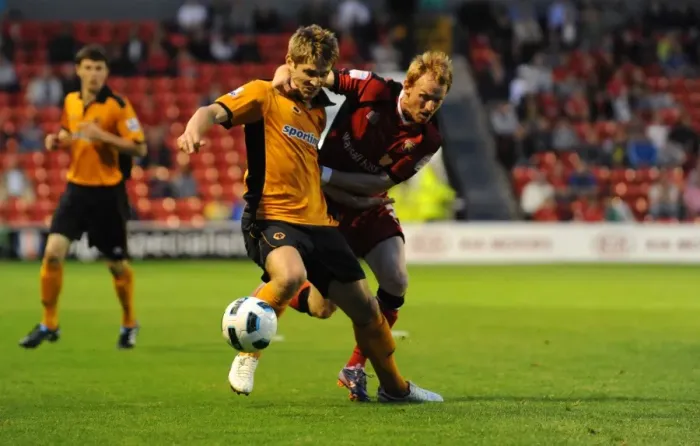 Framed Print : A Clash of Stars: Kevin Doyle vs Steve Jones - Wolverhampton Wanderers vs Walsall Framed Print : A Clash of Stars: Kevin Doyle vs Steve Jones - Wolverhampton Wanderers vs Walsall