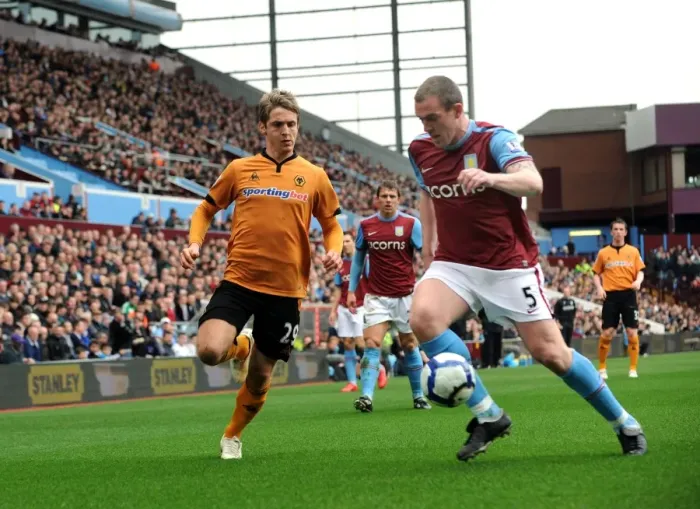 Framed Print : Clash of Titans: Dunne vs. Doyle - Aston Villa vs. Wolverhampton Wanderers, Premier League Showdown