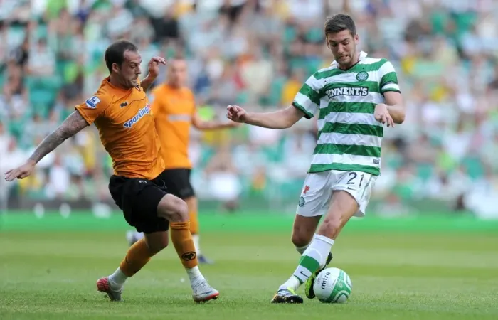 Framed Print : Clash of Titans: Fletcher vs. Mulgrew - Celtic vs. Wolverhampton Wanderers Pre-Season Face-Off Framed Print : Clash of Titans: Fletcher vs. Mulgrew - Celtic vs. Wolverhampton Wanderers Pre-Season Face-Off