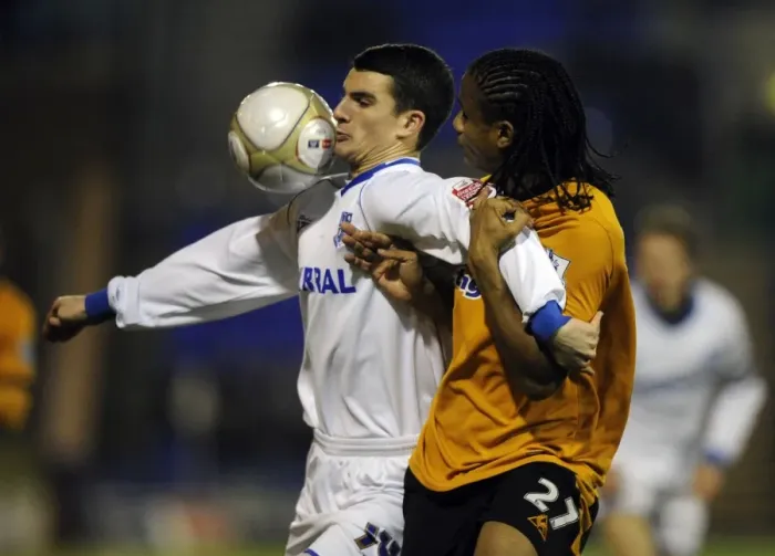Framed Print : Clash of Titans: Gornell vs. Mancienne - FA Cup Showdown (Tranmere Rovers vs. Wolverhampton Wanderers) Framed Print : Clash of Titans: Gornell vs. Mancienne - FA Cup Showdown (Tranmere Rovers vs. Wolverhampton Wanderers)