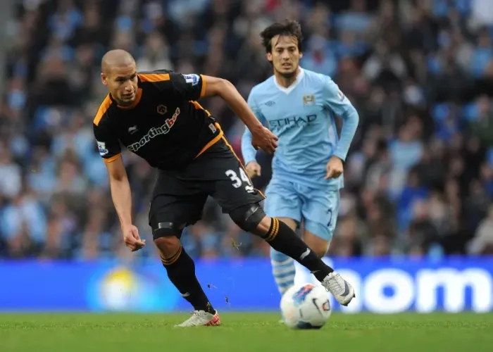 Framed Print : A Clash of Titans: Guedioura vs. Silva - Manchester City vs. Wolverhampton Wanderers