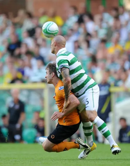 Framed Print : Clash of Titans: Kevin Doyle vs. Daniel Majstorovic in Celtic vs. Wolverhampton Wanderers Pre-Season Friendly Framed Print : Clash of Titans: Kevin Doyle vs. Daniel Majstorovic in Celtic vs. Wolverhampton Wanderers Pre-Season Friendly