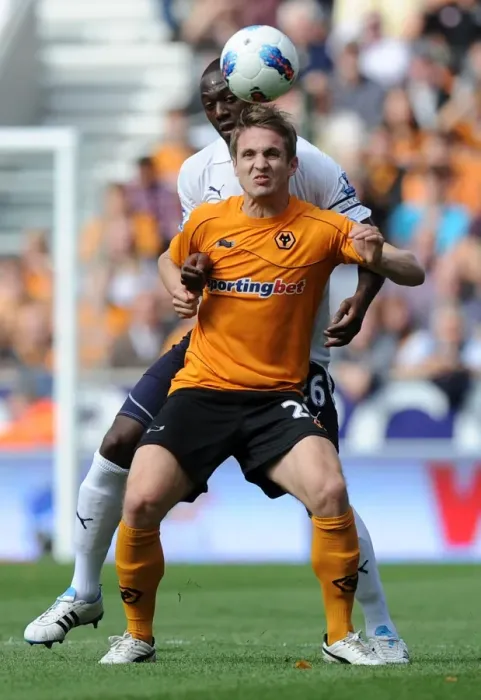 Framed Print : Clash of Titans: Kevin Doyle vs. Ledley King - Wolverhampton Wanderers vs. Tottenham Hotspur, Barclays Premier League Framed Print : Clash of Titans: Kevin Doyle vs. Ledley King - Wolverhampton Wanderers vs. Tottenham Hotspur, Barclays Premier League