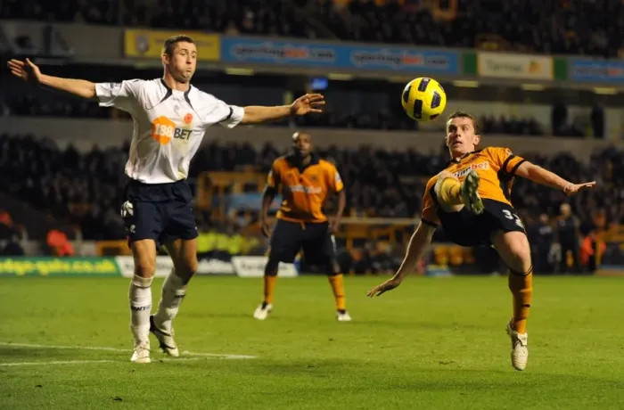 Framed Print : Clash of the Titans: Kevin Foley vs Gary Cahill - A Premier League Battle between Wolverhampton Wanderers and Bolton Wanderers