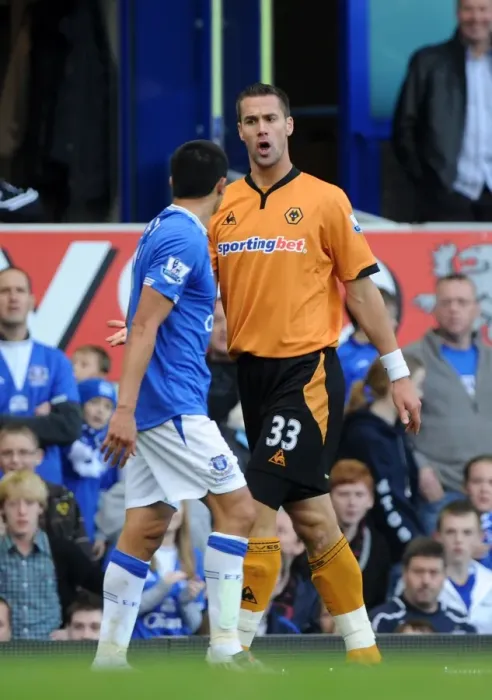 Framed Print : Clash of Titans: Stefan Maierhofer vs Tim Cahill - Everton vs Wolverhampton Wanderers, Premier League Showdown Framed Print : Clash of Titans: Stefan Maierhofer vs Tim Cahill - Everton vs Wolverhampton Wanderers, Premier League Showdown