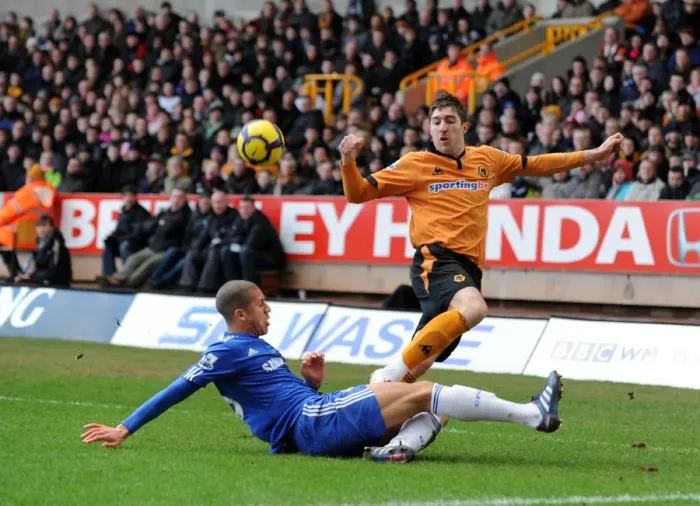 Framed Print : A Clash of Titans: Stephen Ward vs Jeffrey Bruma - Wolverhampton Wanderers vs Chelsea