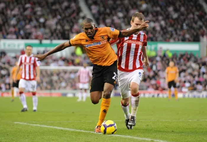 Framed Print : Clash of Titans: Zubar vs. Whelan in the Intense Battle between Stoke and Wolves Framed Print : Clash of Titans: Zubar vs. Whelan in the Intense Battle between Stoke and Wolves