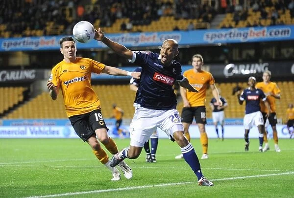 Controversial Moment in Wolverhampton Wanderers vs Millwall Carling Cup Match: Stewart's Handball Denies Hammill a Goal