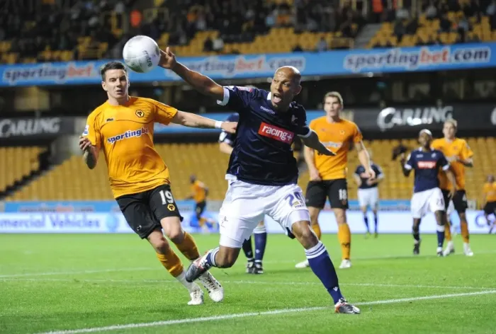 Framed Print : Controversial Moment in Wolverhampton Wanderers vs Millwall Carling Cup Match: Stewart's Handball Denies Hammill a Goal Framed Print : Controversial Moment in Wolverhampton Wanderers vs Millwall Carling Cup Match: Stewart's Handball Denies Hammill a Goal