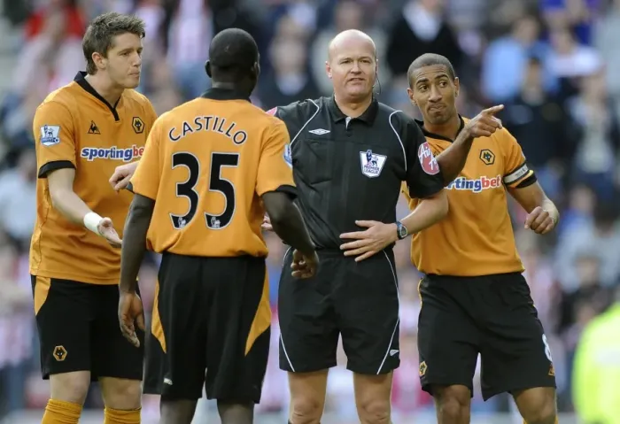 Framed Print : Controversial Penalty Decision: Wolverhampton Wanderers vs Sunderland - Passionate Debate Erupts on the Field Framed Print : Controversial Penalty Decision: Wolverhampton Wanderers vs Sunderland - Passionate Debate Erupts on the Field