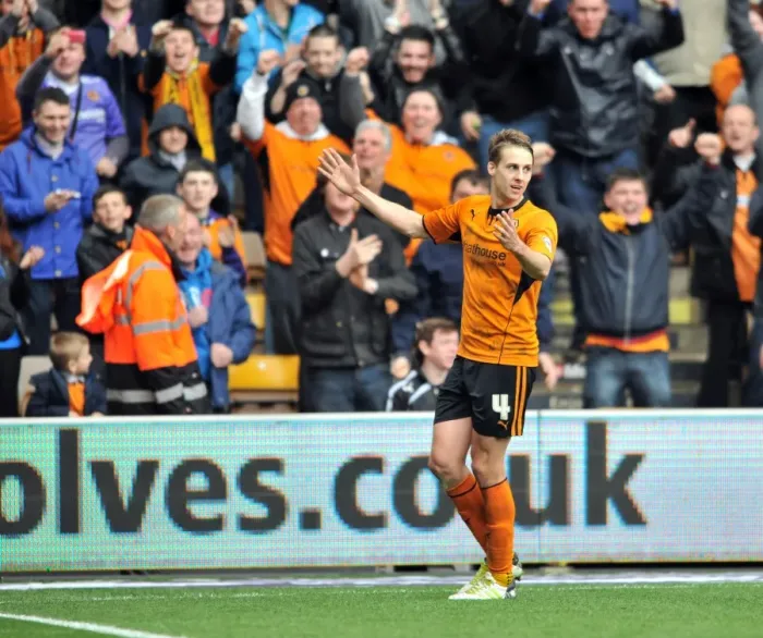 Framed Print : Dave Edwards Scores His Second Goal: Wolves Triumph Over Peterborough United in Sky Bet League One (April 5, 2014) Framed Print : Dave Edwards Scores His Second Goal: Wolves Triumph Over Peterborough United in Sky Bet League One (April 5, 2014)