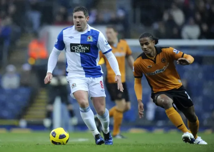 Framed Print : David Dunn vs. Michael Mancienne: A Battle in the Barclays League - Blackburn Rovers vs. Wolverhampton Wanderers: Two Football Giants Clash Framed Print : David Dunn vs. Michael Mancienne: A Battle in the Barclays League - Blackburn Rovers vs. Wolverhampton Wanderers: Two Football Giants Clash