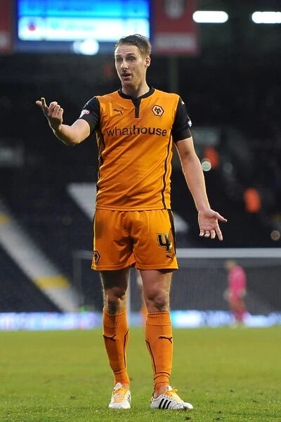 David Edwards Determined Moment: Wolverhampton Wanderers at Fulham's Craven Cottage (FA Cup Third Round)