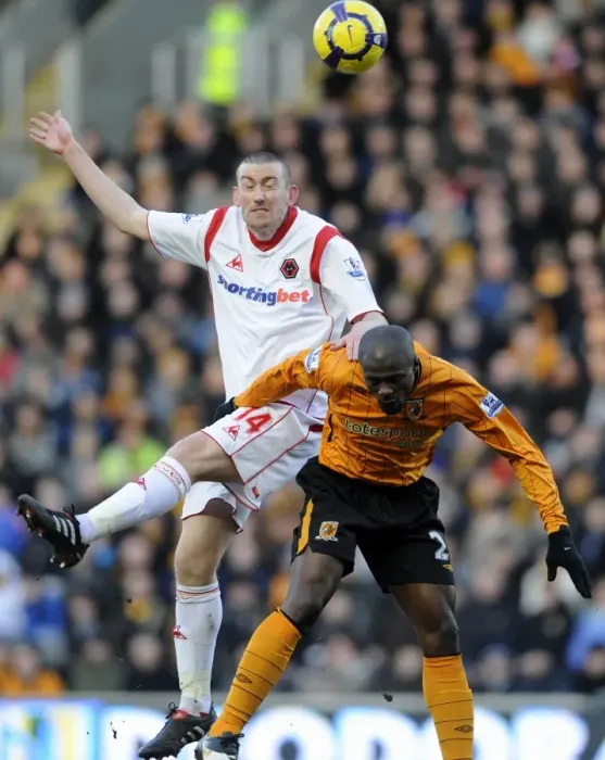Framed Print : David Jones vs George Boateng: A Premier League Showdown - Hull City vs Wolverhampton Wanderers