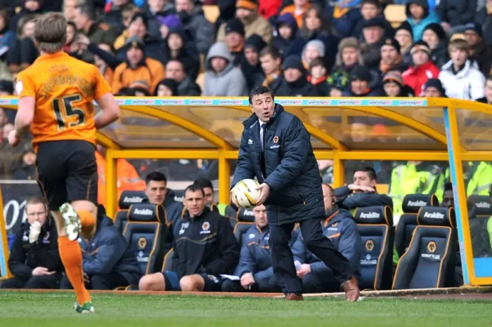 Framed Print : Dean Saunders of Wolverhampton Wanderers Tosses Ball Back in Npower Championship Match against Middlesbrough Framed Print : Dean Saunders of Wolverhampton Wanderers Tosses Ball Back in Npower Championship Match against Middlesbrough