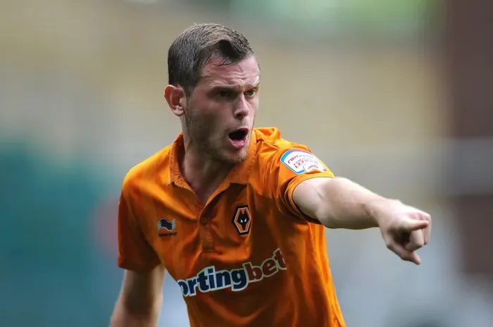 Framed Print : Determined Stearman Stands Firm: Wolves vs. Leicester City Championship Showdown at Molineux