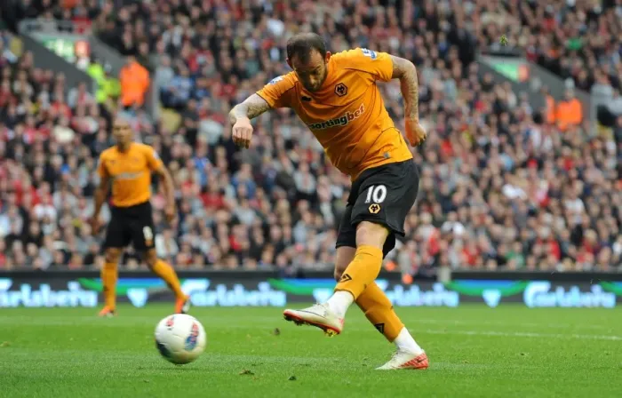 Framed Print : Determined Strike: Steven Fletcher Goes for Glory Against Liverpool in Premier League Soccer Framed Print : Determined Strike: Steven Fletcher Goes for Glory Against Liverpool in Premier League Soccer