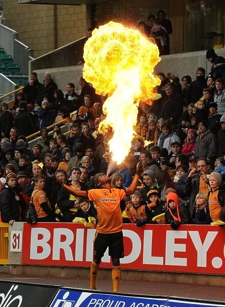 Fire-Breathing Mascots Ignite the Barclays Premier League Atmosphere: Wolves vs. Bolton Wanderers