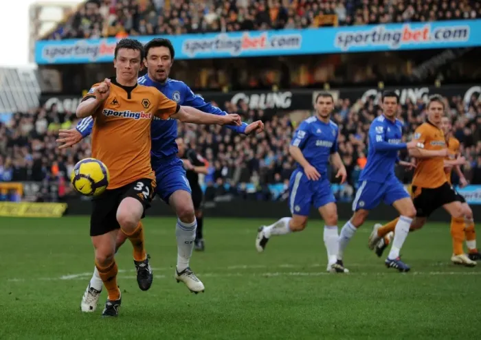 Framed Print : Foley vs. Zhirkov: A Premier League Showdown - Wolverhampton Wanderers vs. Chelsea