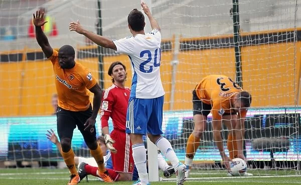 George Elokobi Scores the Opener for Wolverhampton Wanderers Against Real Zaragoza