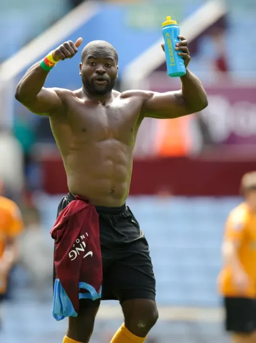 Framed Print : George Elokobi's Dramatic Final Moments: Aston Villa vs. Wolverhampton Wanderers in the Barclays Premier League - The Thrilling Conclusion