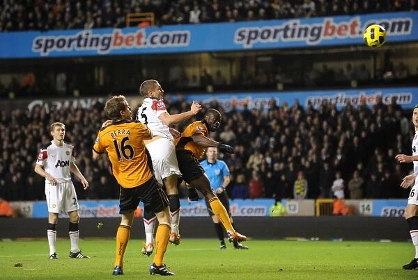 George Elokobi's Equalizer: Wolverhampton Wanderers vs Manchester United in Premier League Action