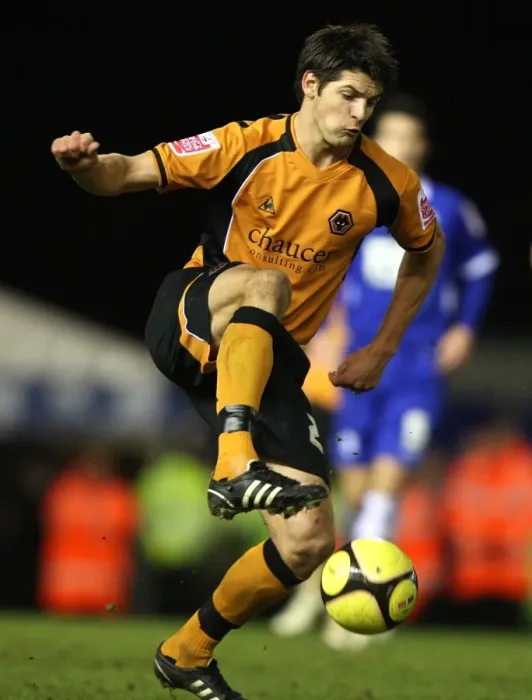 Framed Print : George Friend in Action: Birmingham City vs. Wolverhampton Wanderers (January 13, 2009)