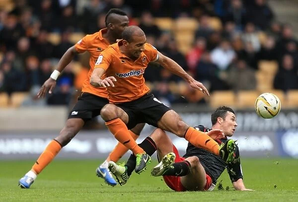 Henry vs. Cowie: Intense Rivalry in Wolverhampton Wanderers vs. Cardiff City Npower Championship Clash (24-02-2013)