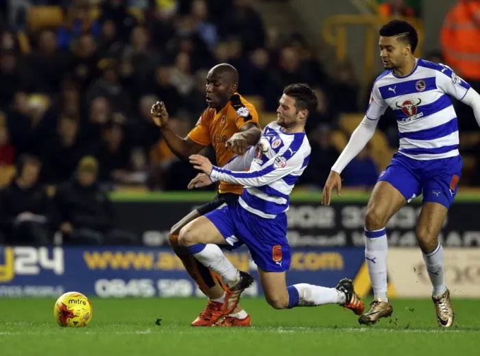 Framed Print : Intense Battle: Afobe vs. Norwood - Wolverhampton Wanderers vs. Reading (Sky Bet Championship, 2014-15) Framed Print : Intense Battle: Afobe vs. Norwood - Wolverhampton Wanderers vs. Reading (Sky Bet Championship, 2014-15)