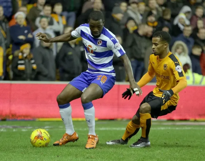 Framed Print : Intense Battle for Championship Supremacy: Wolves vs. Reading - Nathan Byrne vs. Ola John
