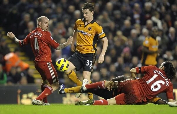Intense Clash: Meireles, Kyrgiakos vs. Foley - Liverpool vs. Wolverhampton Wanderers
