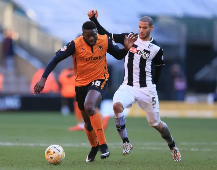 Framed Print : Intense Rivalry: Sako vs. Guedioura's Battle for Championship Supremacy (Wolverhampton Wanderers vs. Watford) Framed Print : Intense Rivalry: Sako vs. Guedioura's Battle for Championship Supremacy (Wolverhampton Wanderers vs. Watford)