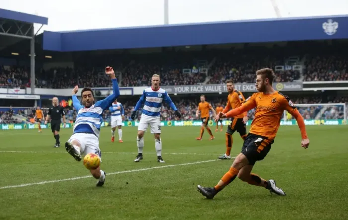Framed Print : James Henry's Dramatic Cross Thwarted: Wolverhampton Wanderers vs. Queens Park Rangers - Perch's Last-Ditch Block