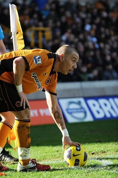 Jamie O'Hara in Action: Wolverhampton Wanderers vs Blackpool - Barclays Premier League Soccer