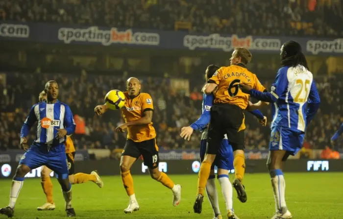 Framed Print : Jody Craddock's Heart-breaking Header: Wolverhampton Wanderers vs Wigan Athletic (Premier League) Framed Print : Jody Craddock's Heart-breaking Header: Wolverhampton Wanderers vs Wigan Athletic (Premier League)