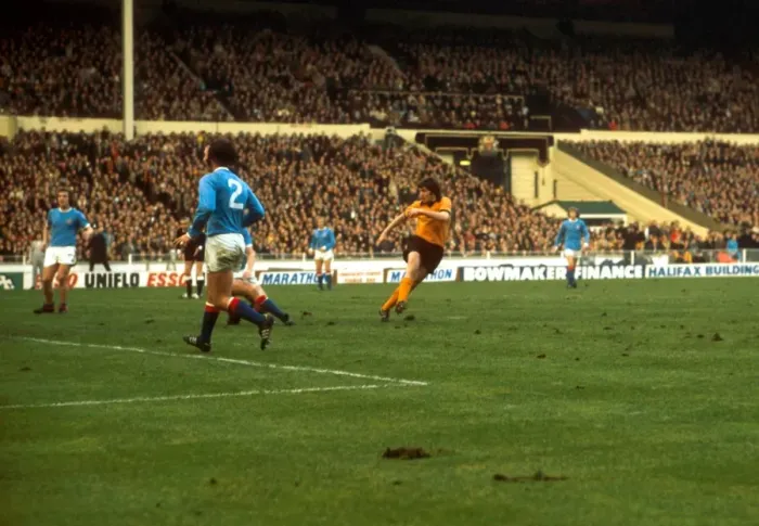 Framed Print : John Richards Scores Wolverhampton Wanderers Second Goal in the League Cup Final Against Manchester City Framed Print : John Richards Scores Wolverhampton Wanderers Second Goal in the League Cup Final Against Manchester City