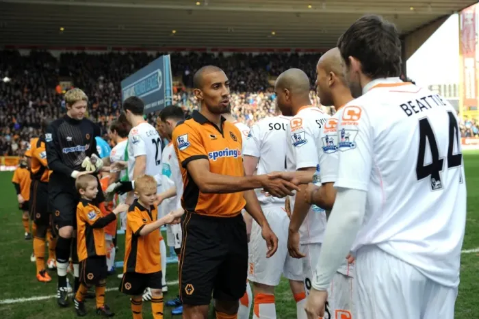 Framed Print : Karl Henry in Action: Wolverhampton Wanderers vs Blackpool - Barclays Premier League Soccer Framed Print : Karl Henry in Action: Wolverhampton Wanderers vs Blackpool - Barclays Premier League Soccer